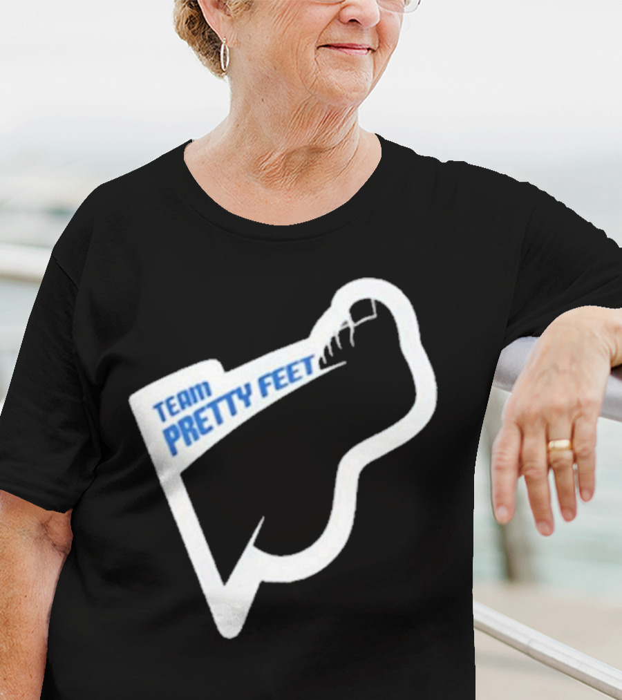 Team Pretty Feet Footprint Silhouette T-Shirt