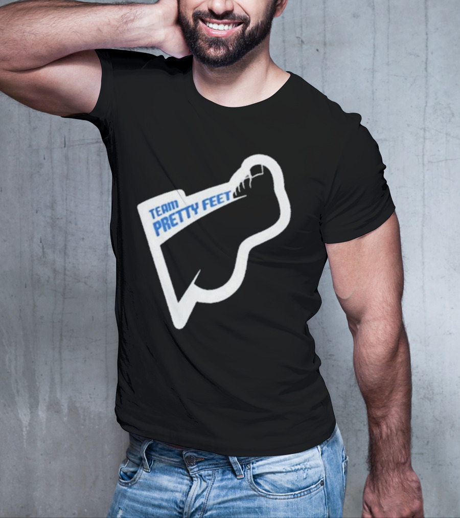 Team Pretty Feet Footprint Silhouette T-Shirt