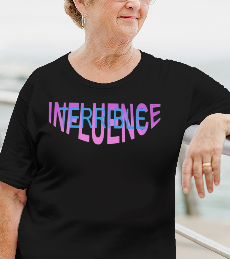 Terrible Influence Colorful Overlapping Text T-Shirt