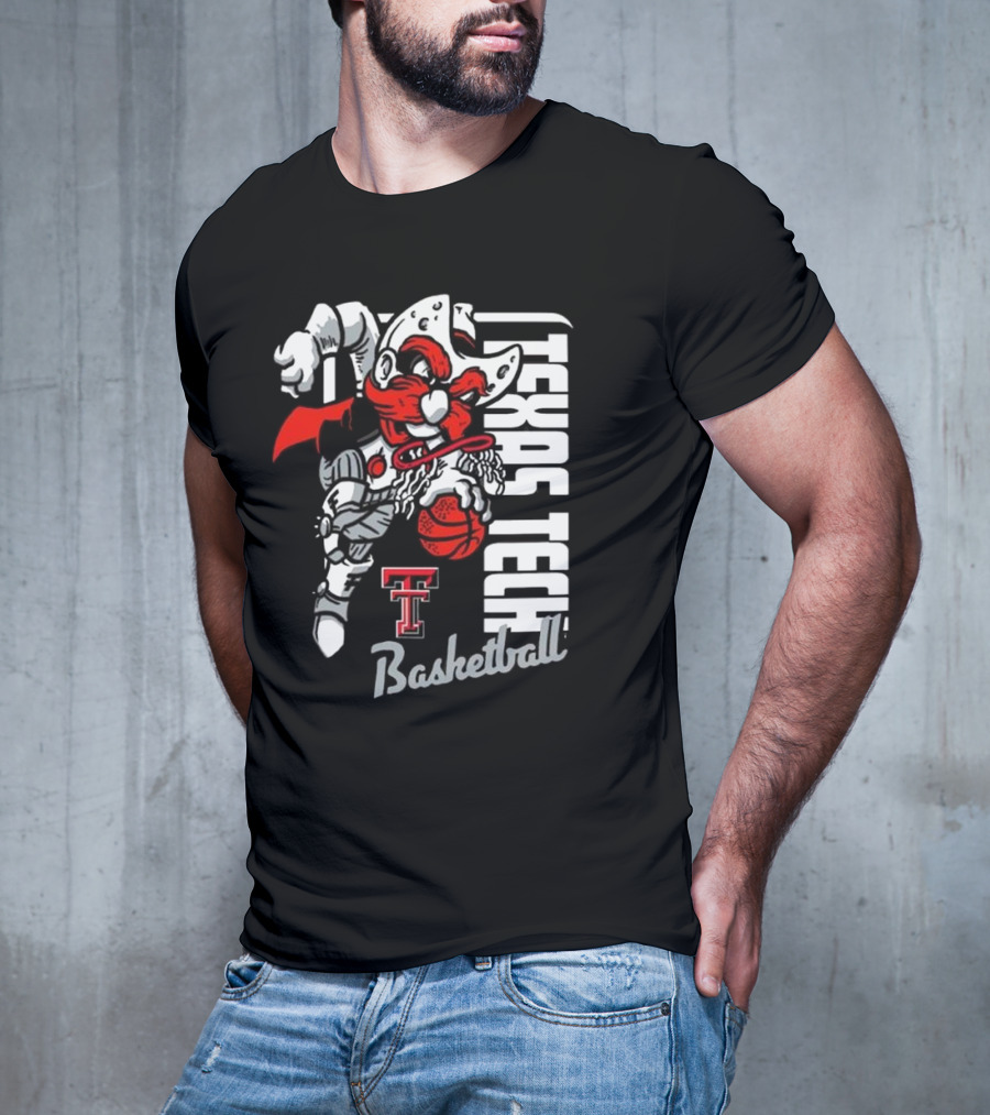 Texas Tech Red Raiders Basketball Mascot Dunk 2025 T-Shirt