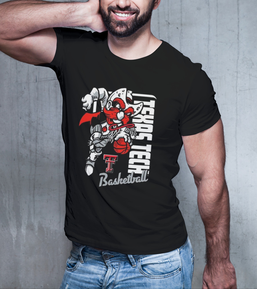 Texas Tech Red Raiders Basketball Mascot Dunk 2025 T-Shirt