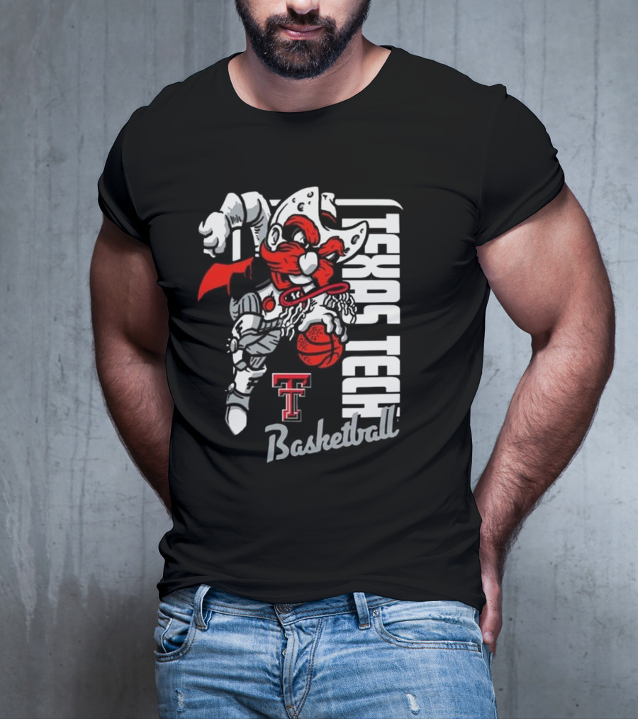 Texas Tech Red Raiders Basketball Mascot Dunk 2025 T-Shirt