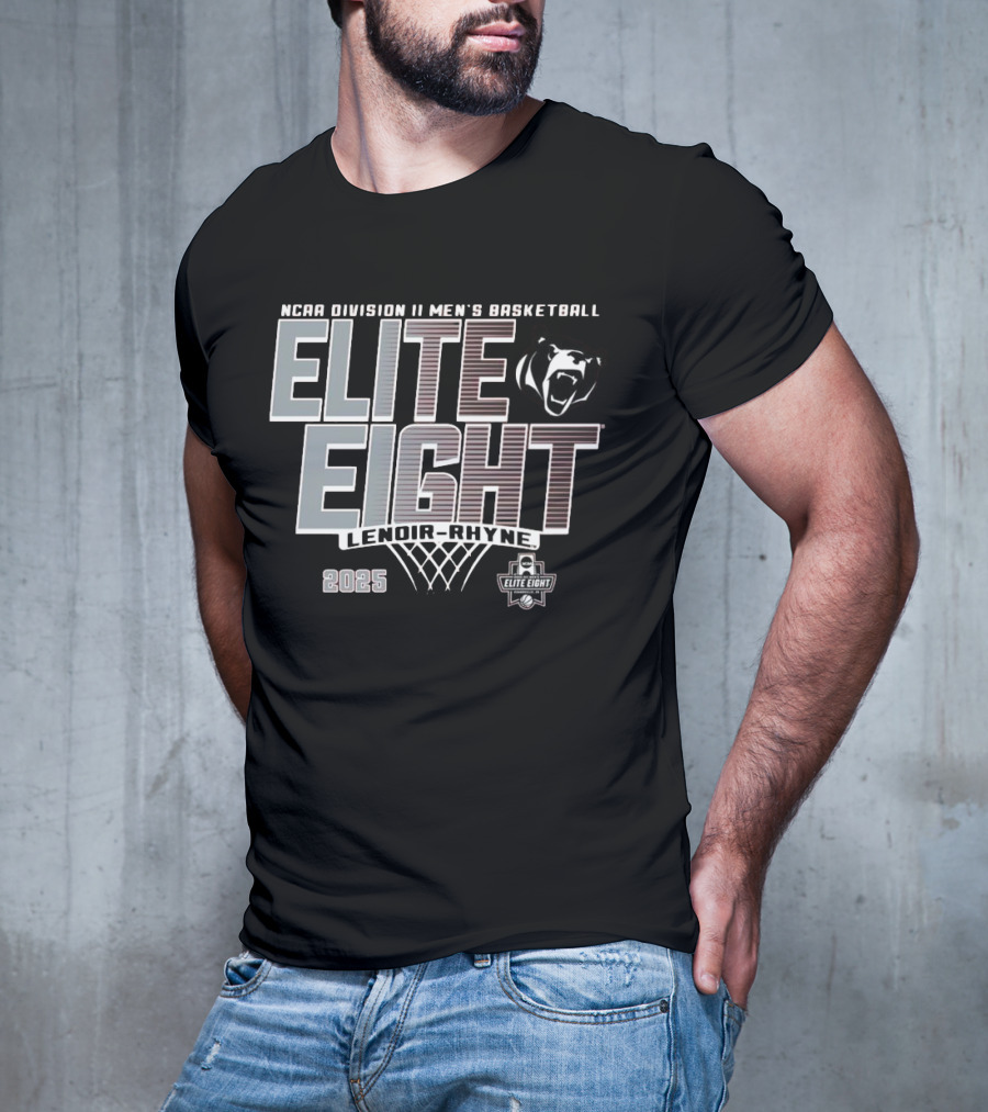 NCAA Division II Men's Basketball Elite Eight Lenoir-Rhyne 2025 T-Shirt
