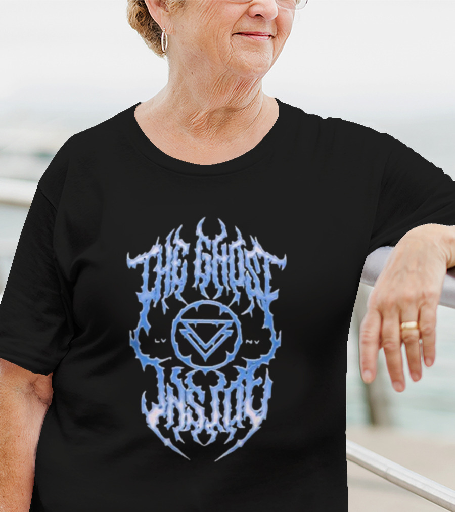 The Ghost Inside Death Metal Band Logo In Blue With Symbol T-Shirt