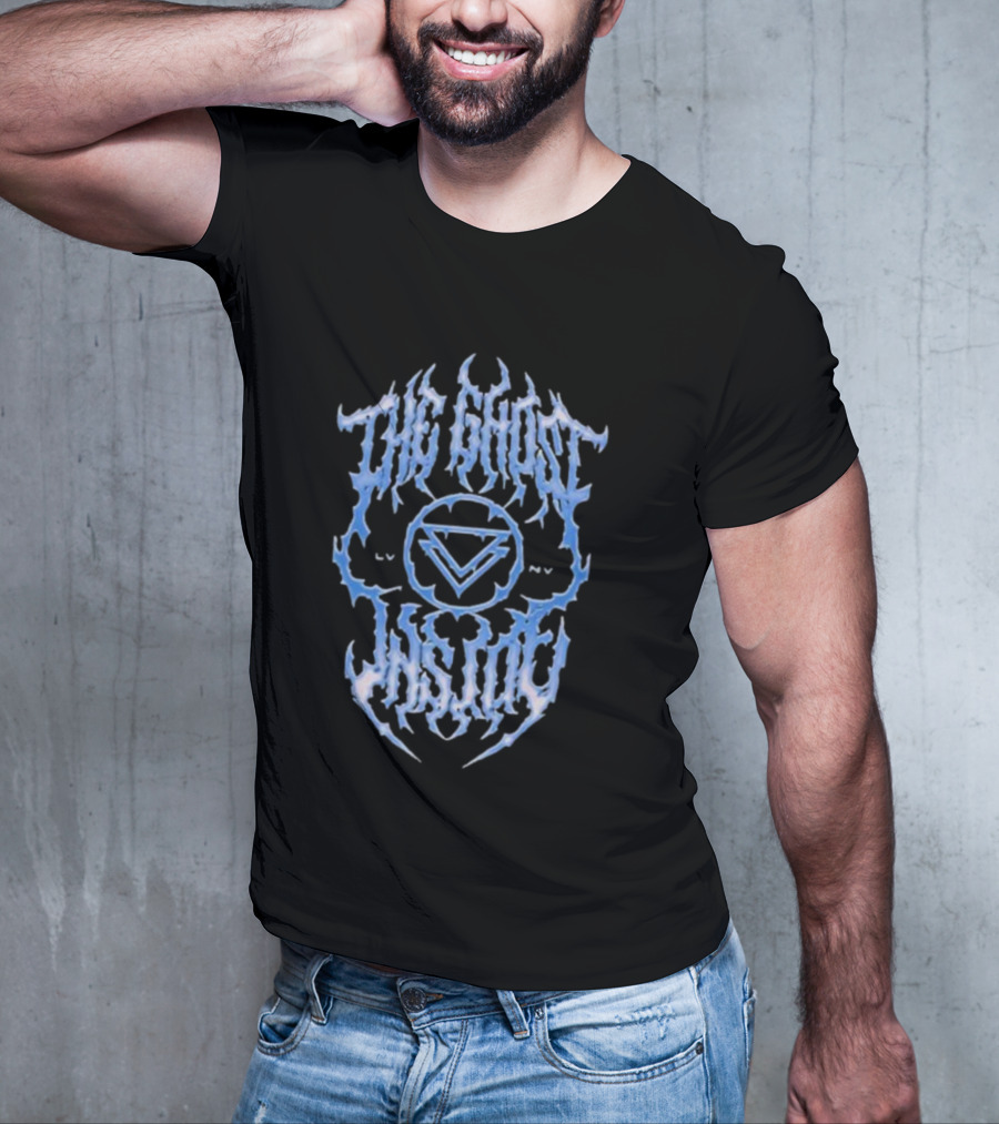 The Ghost Inside Death Metal Band Logo In Blue With Symbol T-Shirt