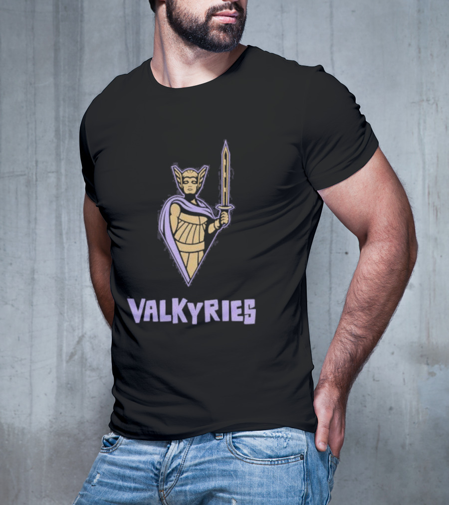 Golden State Valkyries Purple Warrior Sword Icon T-Shirt