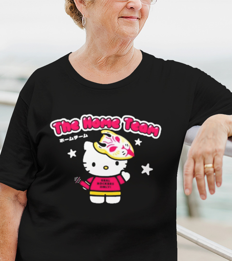 The Home Team Hello Kitty With Oni Mask And Stars T-Shirt
