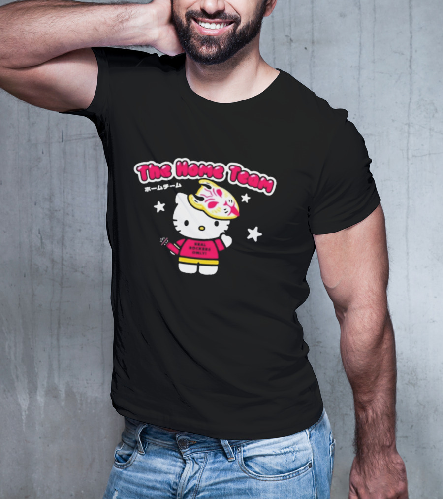 The Home Team Hello Kitty With Oni Mask And Stars T-Shirt