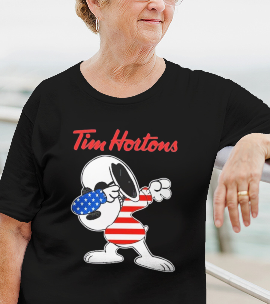 Tim Hortons Snoopy Dabbing American T-Shirt