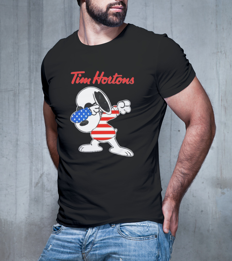 Tim Hortons Snoopy Dabbing American T-Shirt