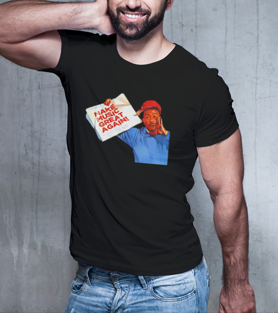 Timbo Land Make Music Great Again Newspaper Character T-Shirt