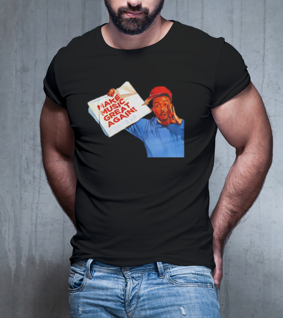 Timbo Land Make Music Great Again Newspaper Character T-Shirt
