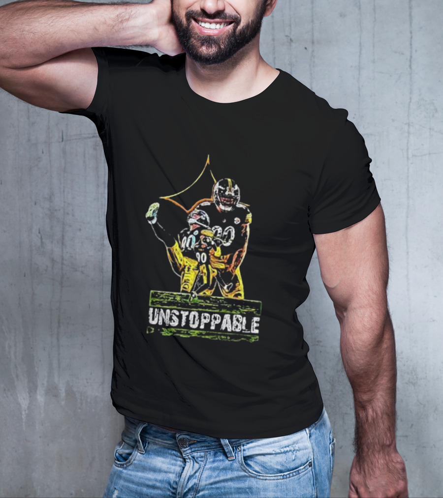 Tj Watt Unstoppable Football Icon In Black And Gold 90 T-Shirt