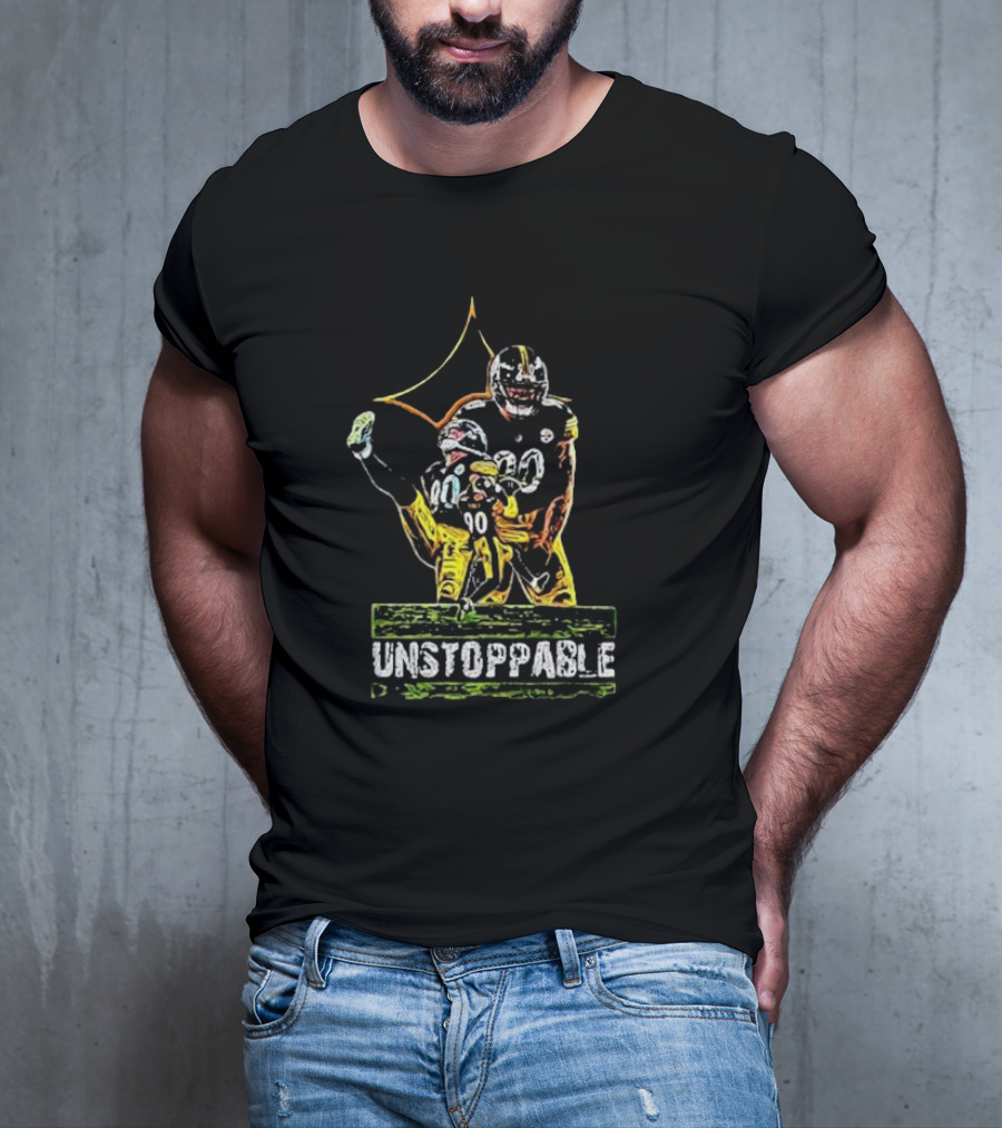 Tj Watt Unstoppable Football Icon In Black And Gold 90 T-Shirt