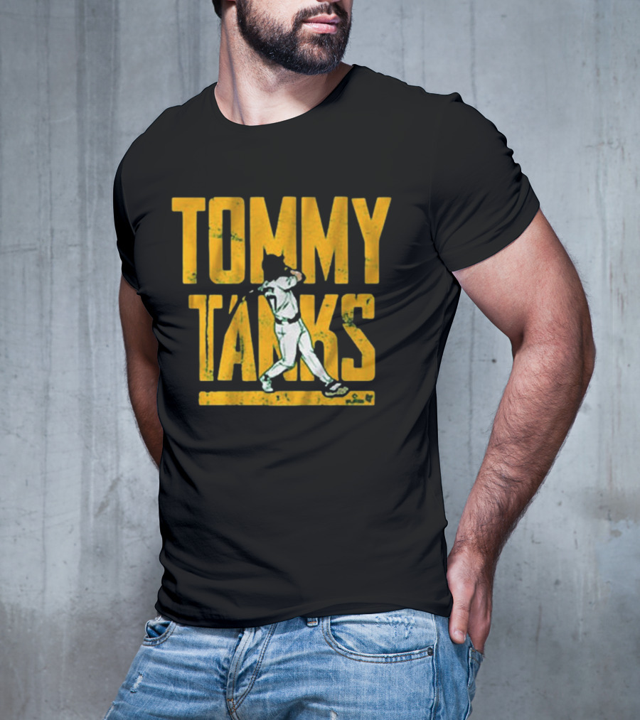 Tommy Tanks Baseball Player Silhouette T-Shirt