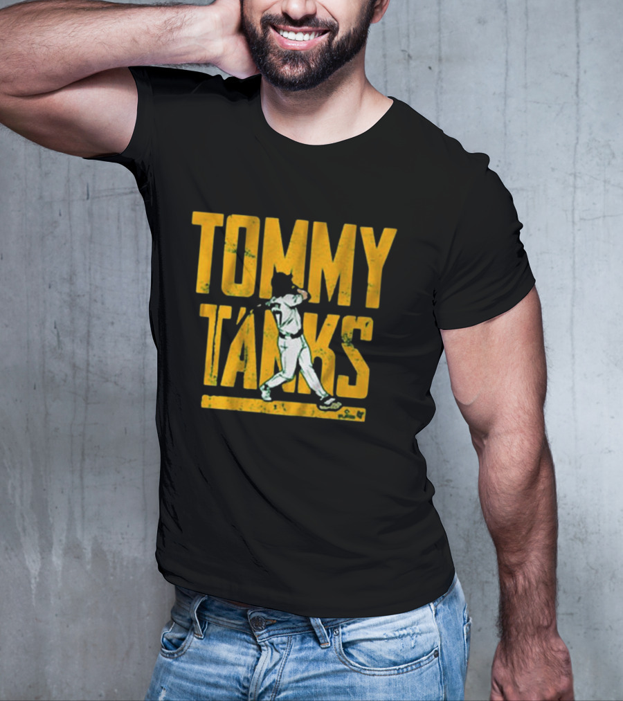 Tommy Tanks Baseball Player Silhouette T-Shirt