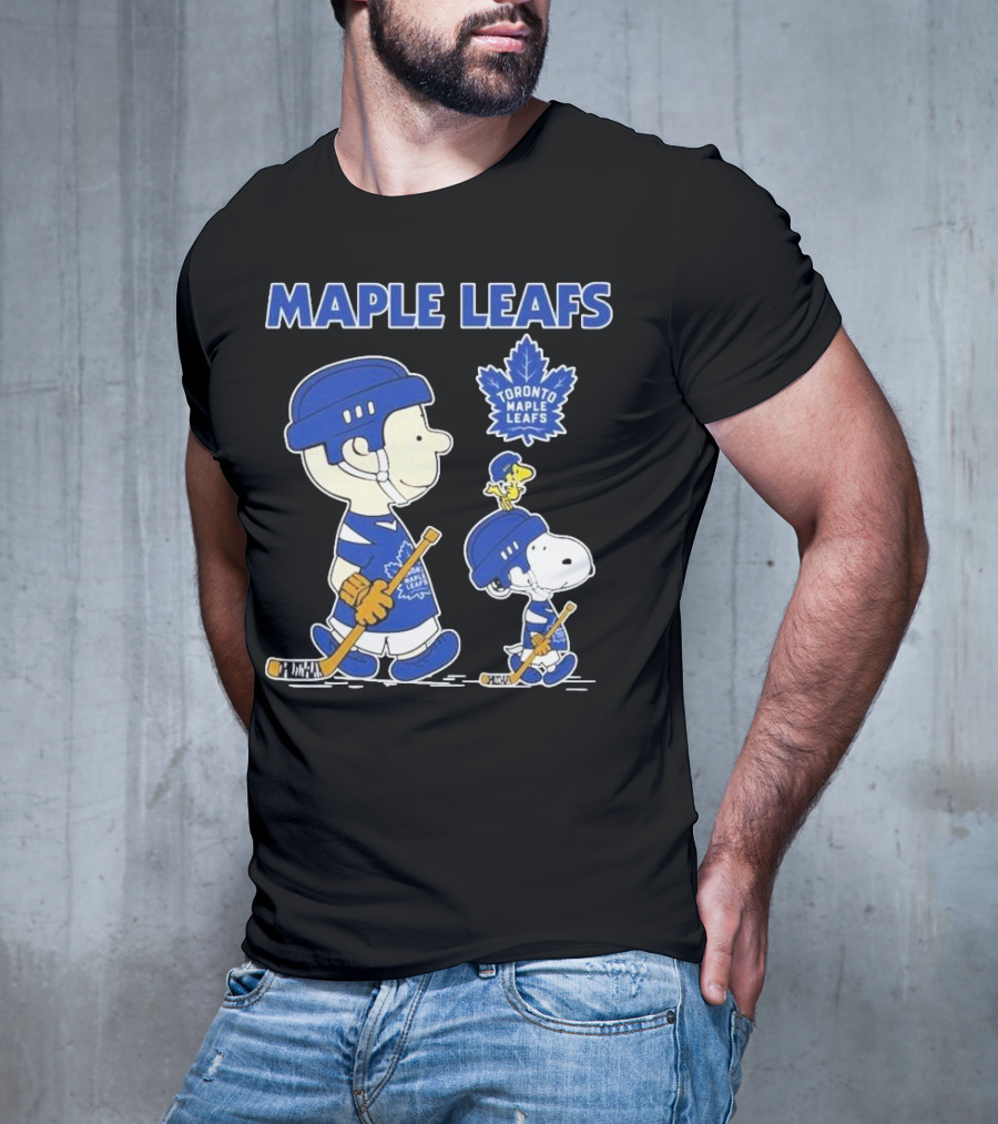 Toronto Maple Leafs Peanuts Snoopy Hockey 2025 Charlie Brown Woodstock T-Shirt