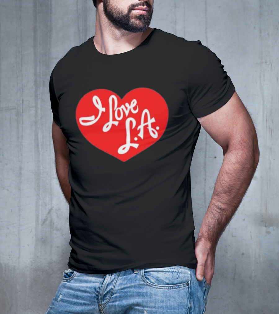 Tourist I Love LA Red Heart Icon T-Shirt