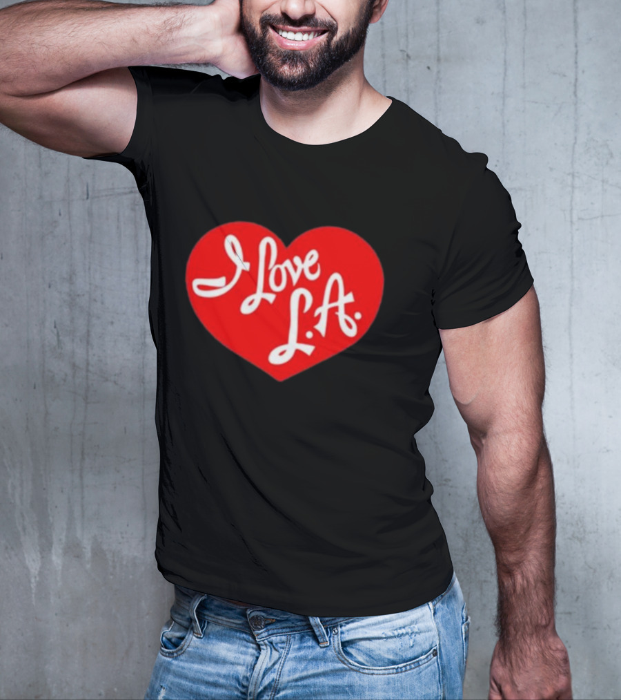 Tourist I Love LA Red Heart Icon T-Shirt