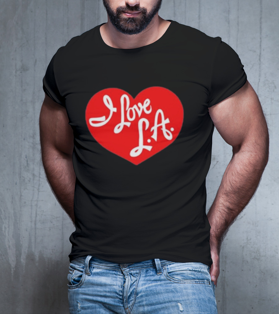 Tourist I Love LA Red Heart Icon T-Shirt