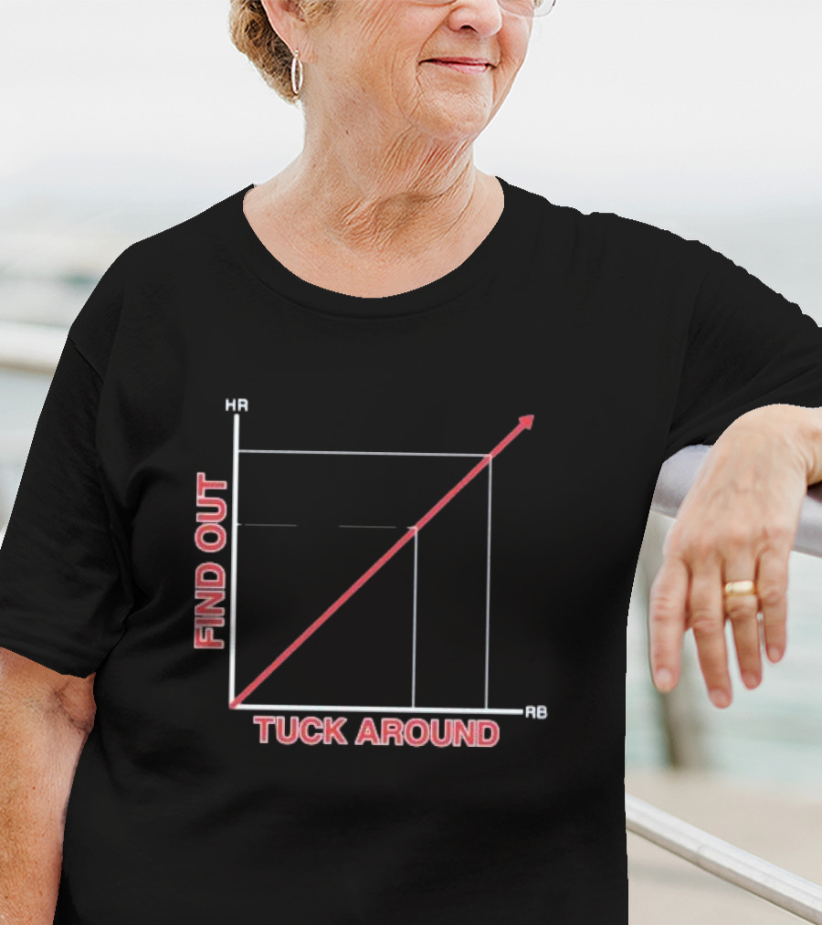 Tuck Around Find Out Linear Graph WitH RB And KB Axis T-Shirt