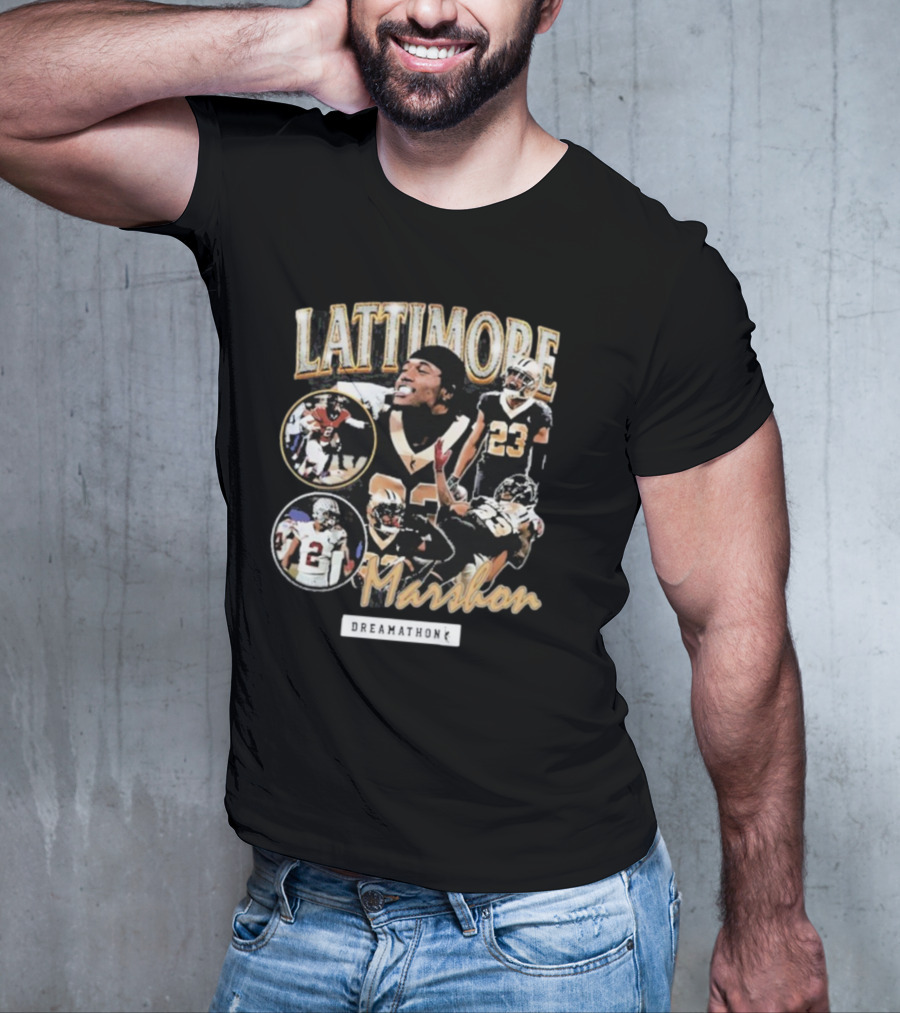 Lattimore Marshon Dreamathon Football Tribute Imagery T-Shirt