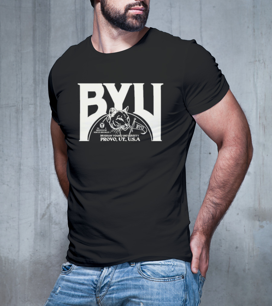 BYU Heritage Tysdyes Brigham Young Cougars Provo America T-Shirt