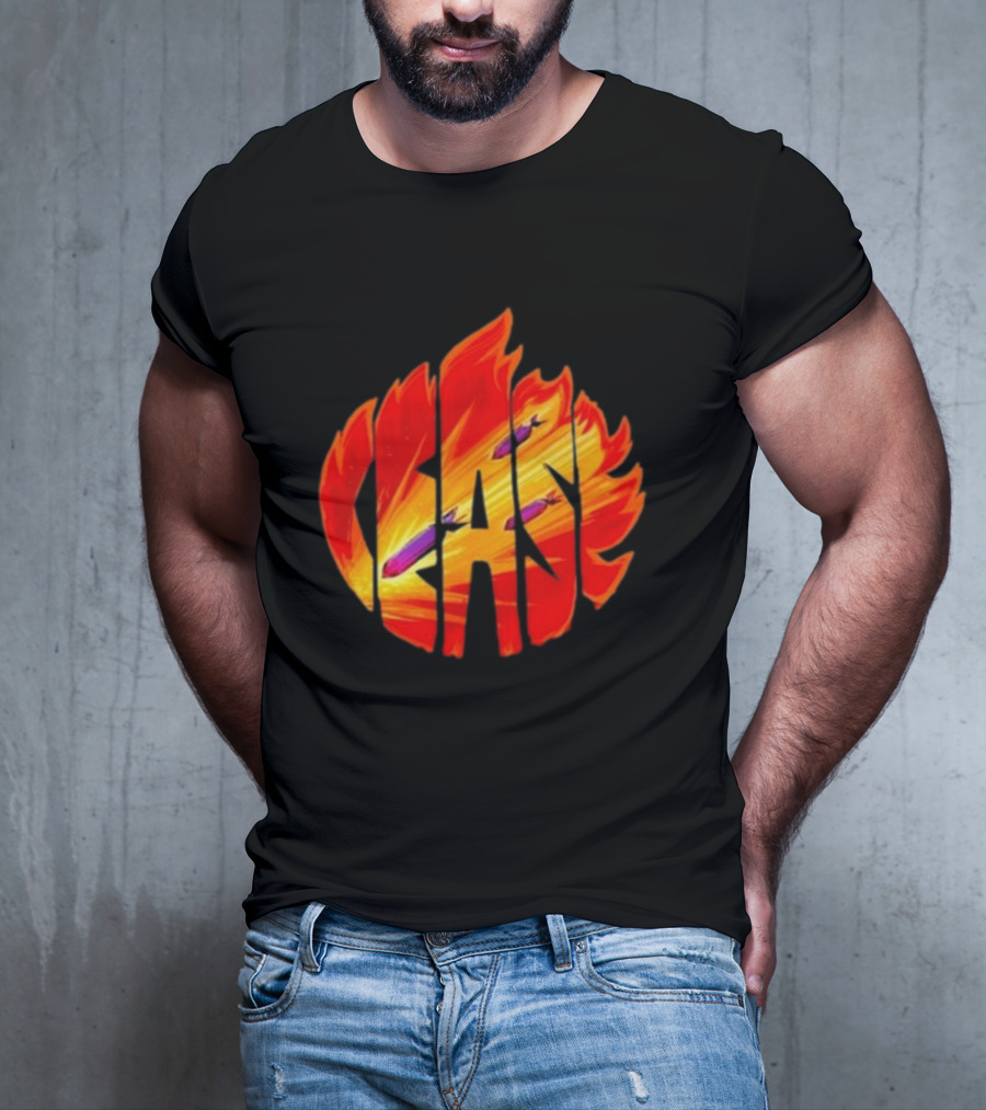 Cease Fire Flame Letters With Missiles T-Shirt