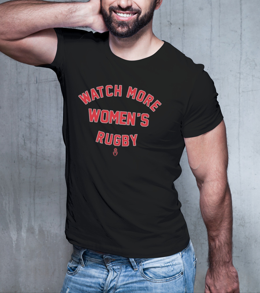 USRPA More Women’s Rugby Red Text With Logo T-Shirt