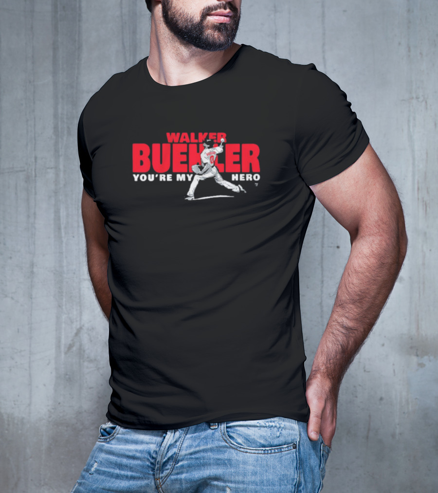 Walker Buehler You’re My Hero Baseball Pitcher Illustration T-Shirt