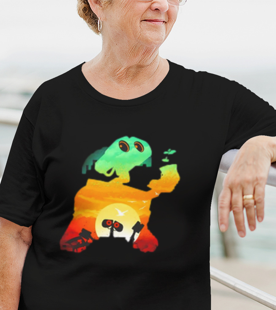 Wall-E Cosmic Recycler Sunset Silhouette T-Shirt