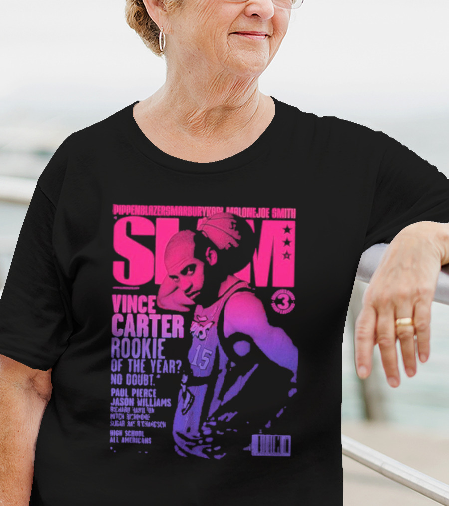 Vince Carter Toronto Rookie Of The Year 1999 SLAM 15 Gradient T-Shirt