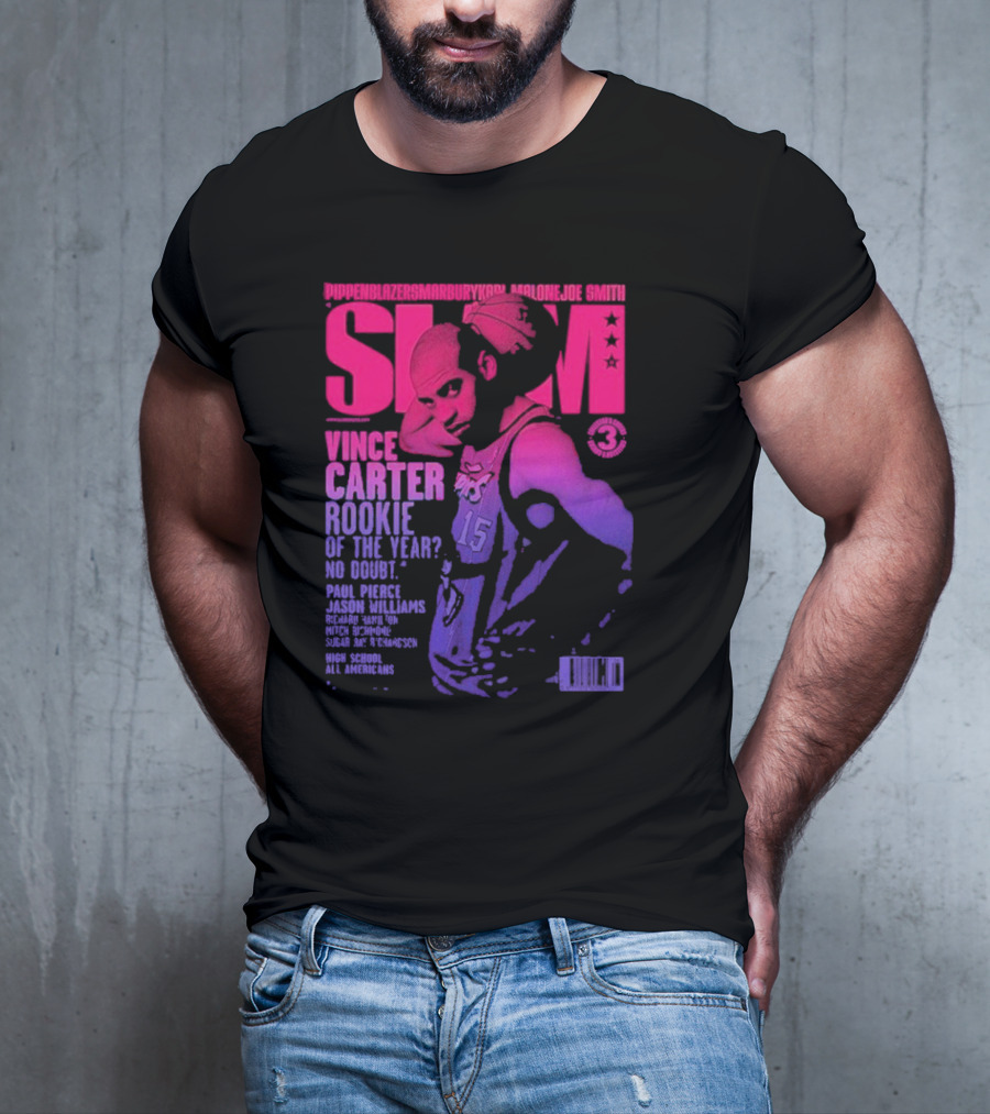 Vince Carter Toronto Rookie Of The Year 1999 SLAM 15 Gradient T-Shirt