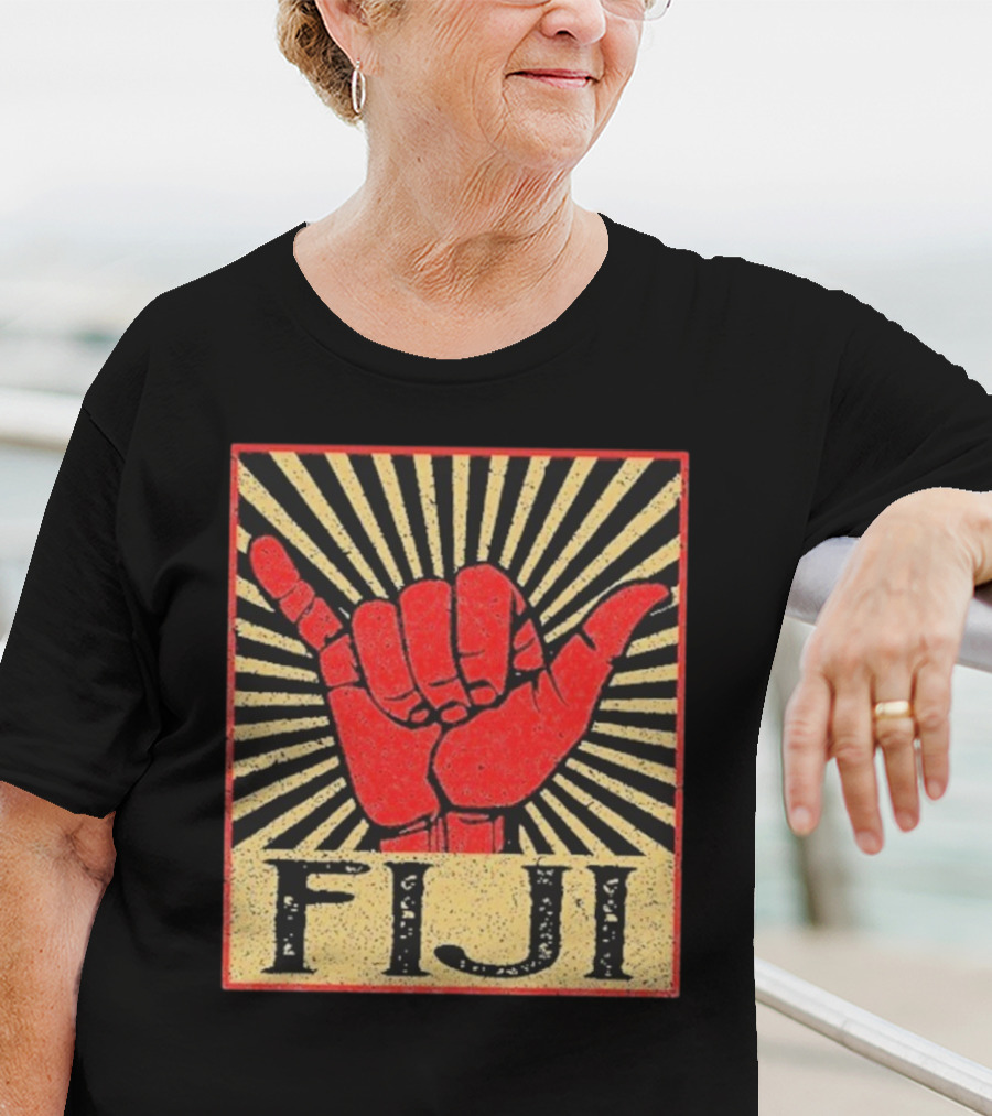 Fiji Retro Shaka Vintage Island Surfer T-Shirt