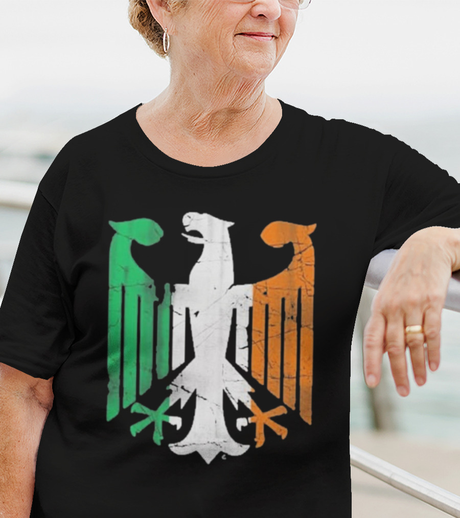 Vintage Irish German Eagle Emblem St Patrick’s Day Heritage T-Shirt