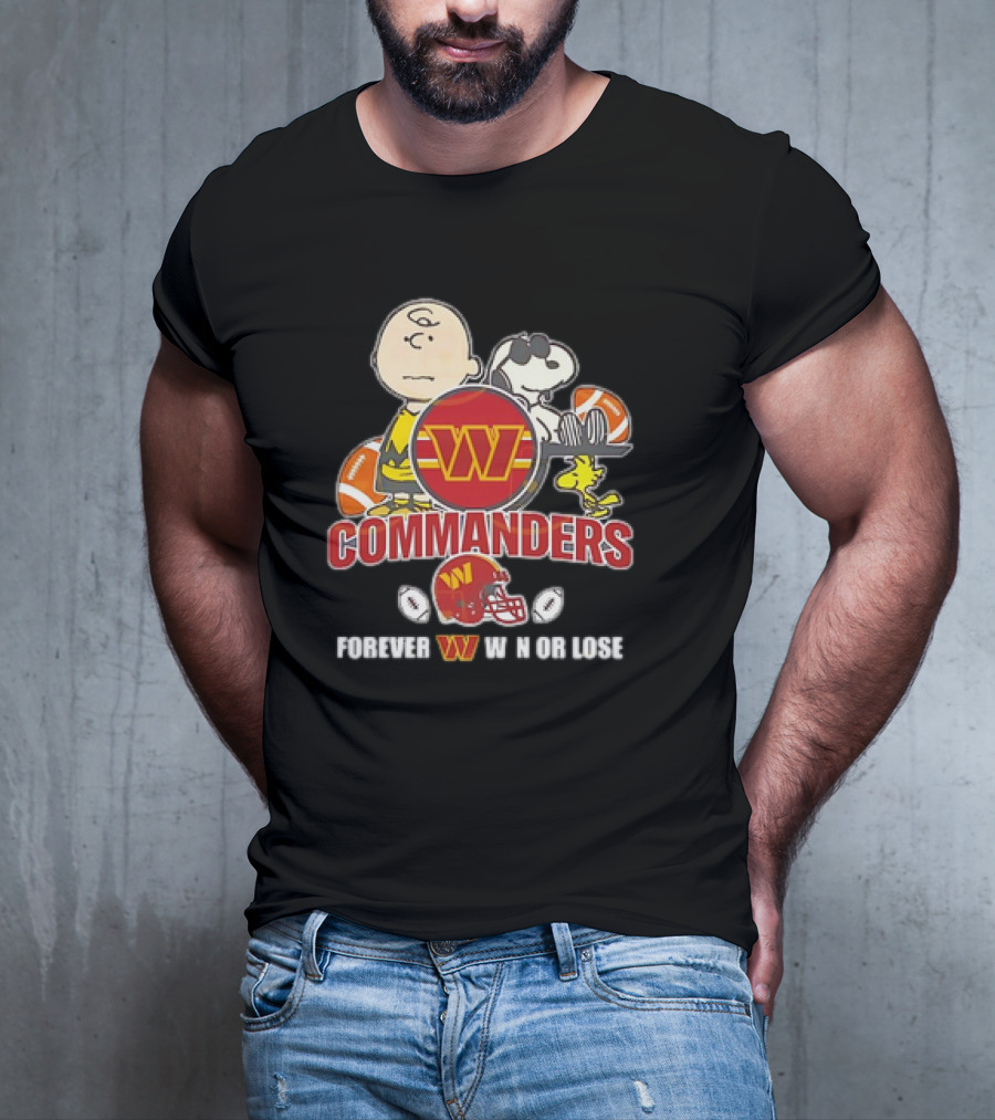 Washington Commanders X Peanuts Collaboration Forever W Not Loose T-Shirt