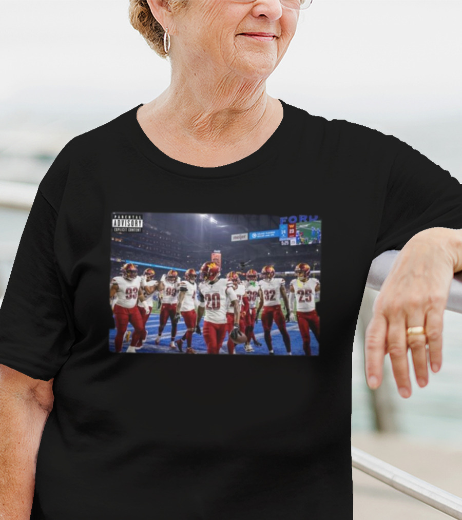 Parental Advisory Explicit Content Washington Commanders Defeat Detroit Lions At Ford Field T-Shirt