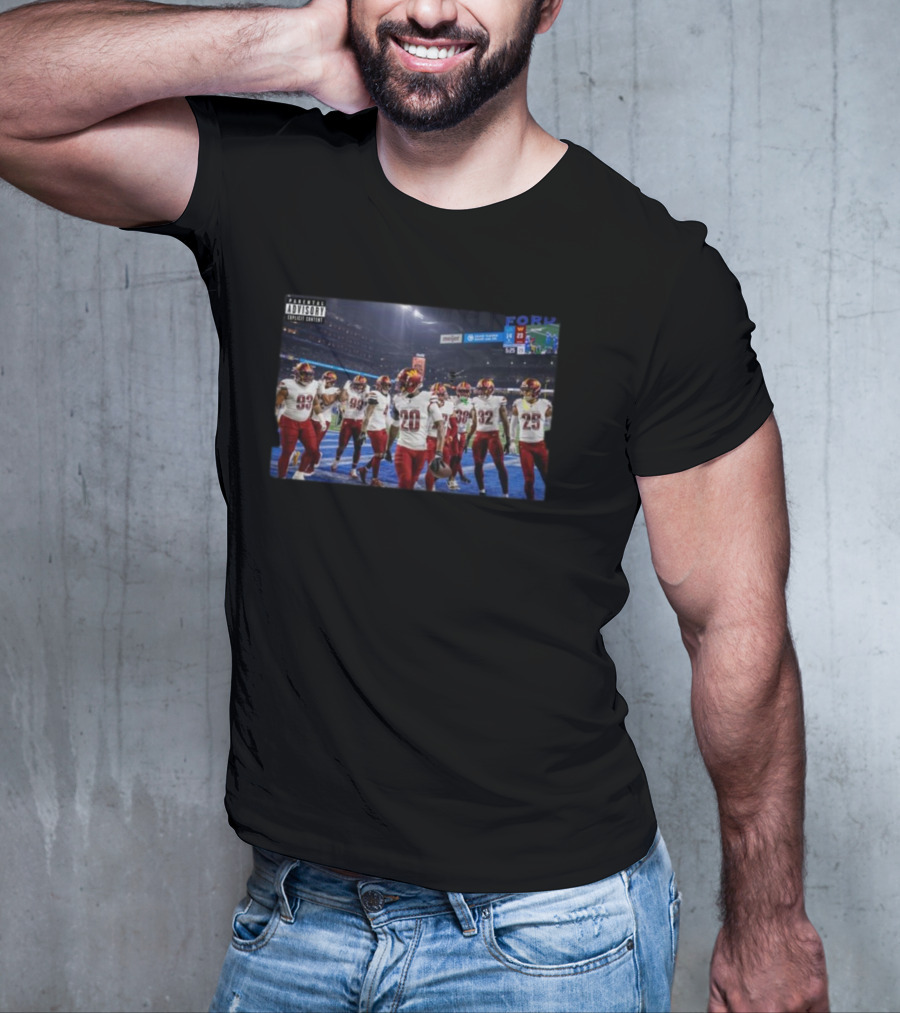 Parental Advisory Explicit Content Washington Commanders Defeat Detroit Lions At Ford Field T-Shirt