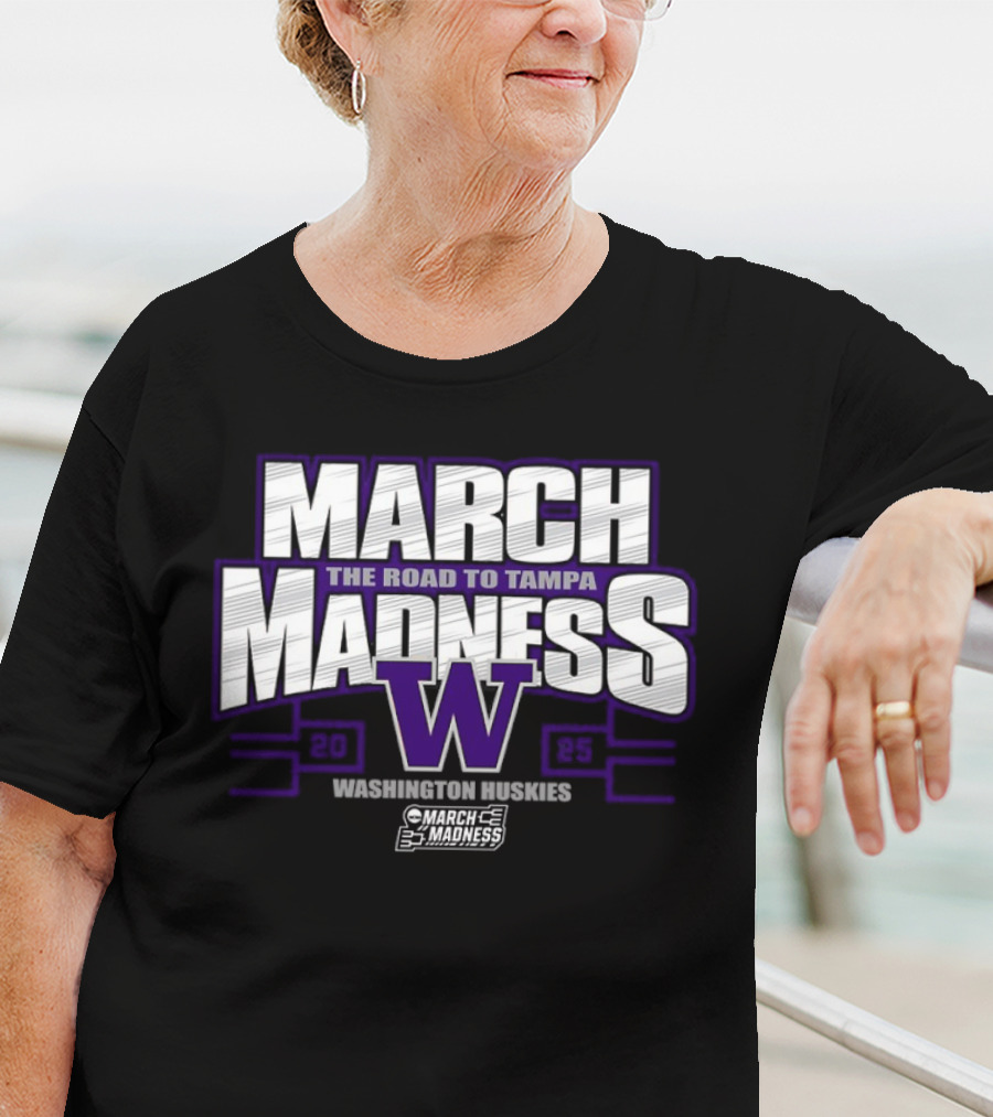 Washington Huskies 2025 March Madness The Road To Tampa T-Shirt