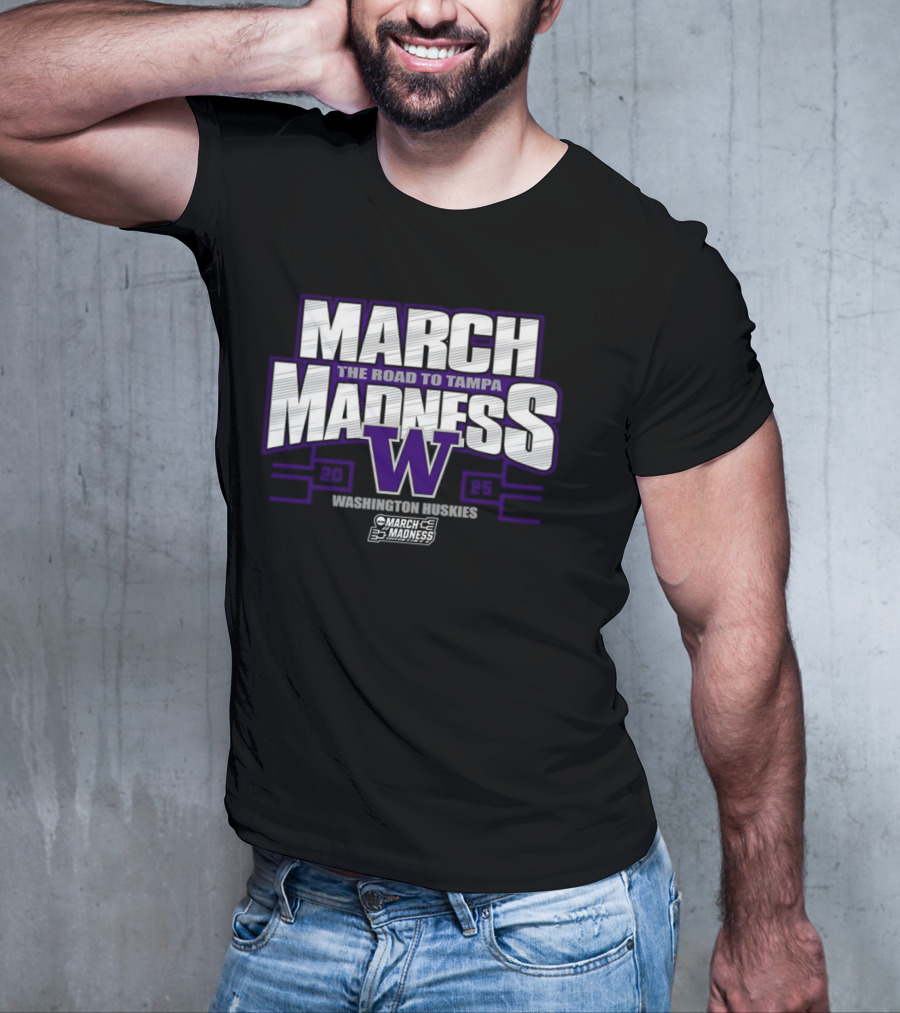 Washington Huskies 2025 March Madness The Road To Tampa T-Shirt