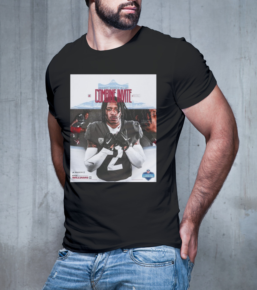Lucas Oil Stadium NFL Combine Invite Kyle Williams Washington State Cougars Indianapolis 2025 T-Shirt