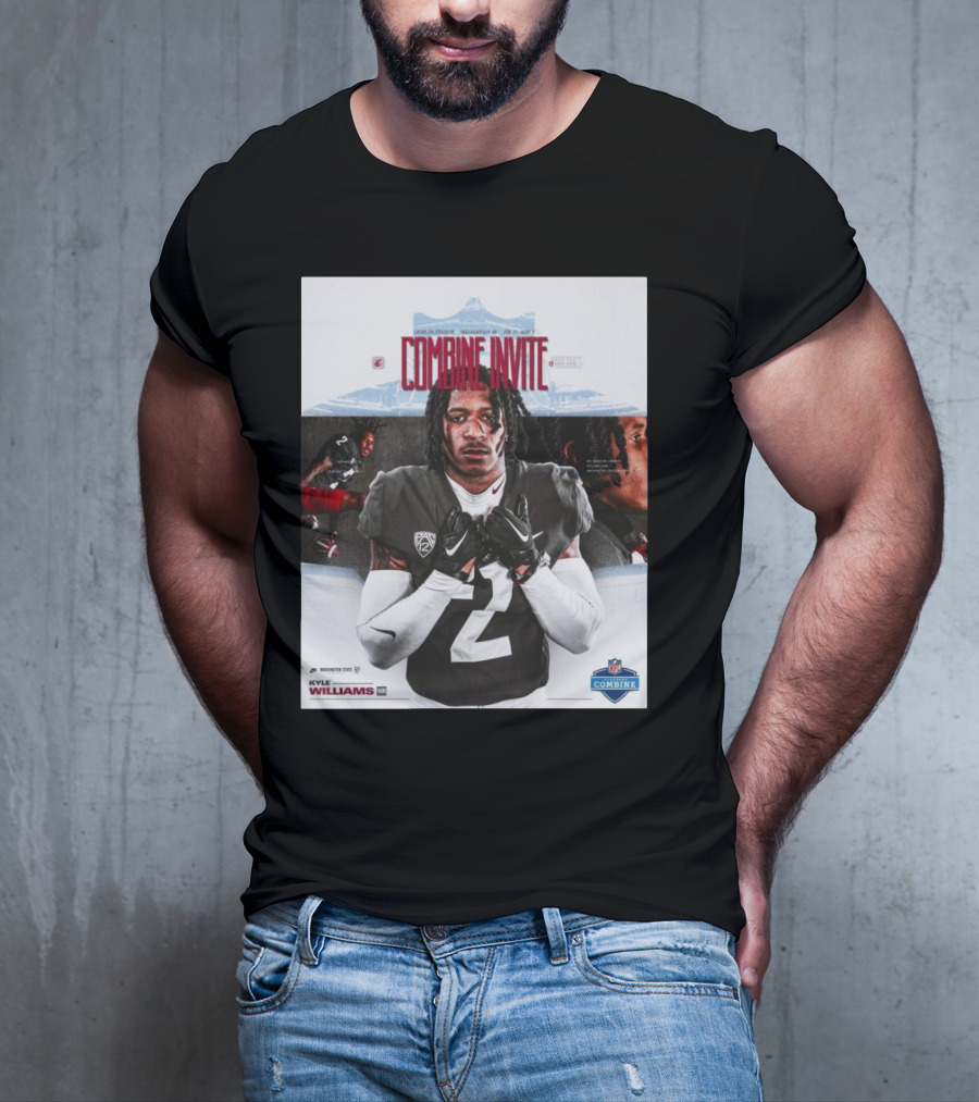 Lucas Oil Stadium NFL Combine Invite Kyle Williams Washington State Cougars Indianapolis 2025 T-Shirt