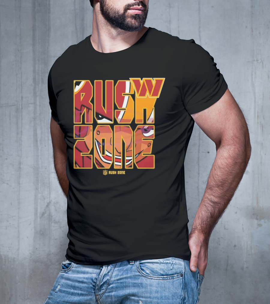 Washington Commanders NFL Rush Zone Cartoon Football T-Shirt
