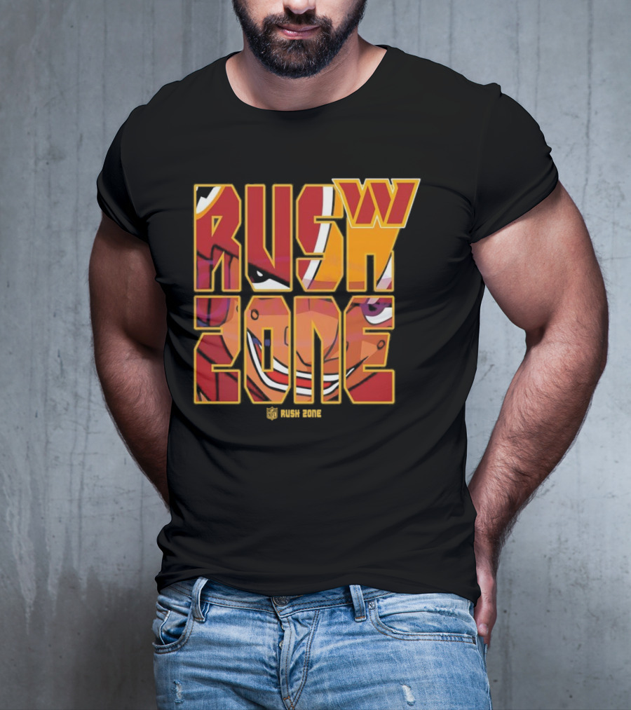 Washington Commanders NFL Rush Zone Cartoon Football T-Shirt