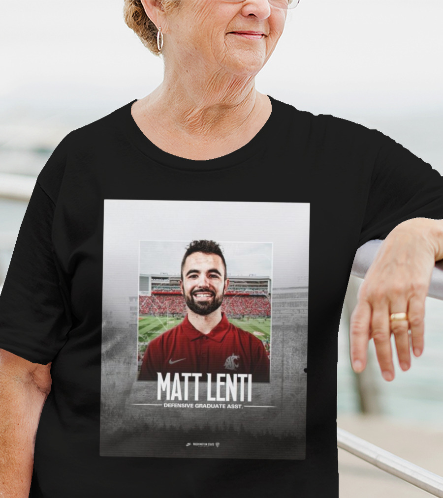 Matt Lenti Defensive Graduate Asst Washington State Cougars Palouse Football T-Shirt