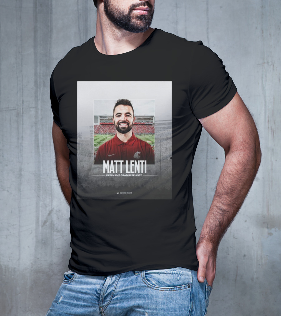 Matt Lenti Defensive Graduate Asst Washington State Cougars Palouse Football T-Shirt