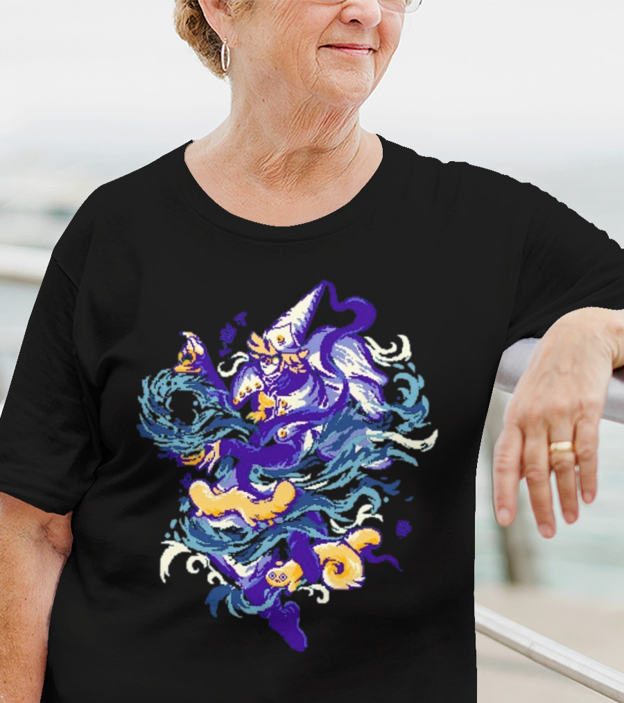 Water Witch Purple Fish Mystic Waves T-Shirt
