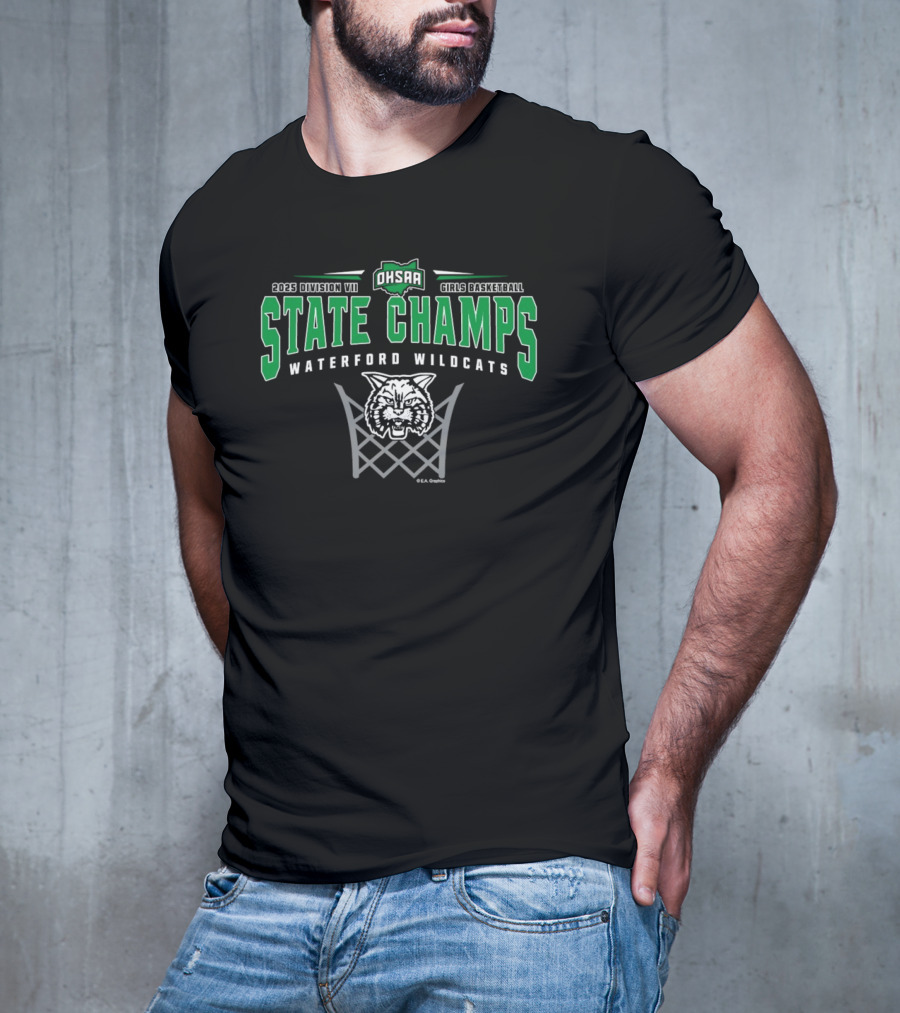 2025 Division VII State Champs Waterford Wildcats Girls Basketball T-Shirt
