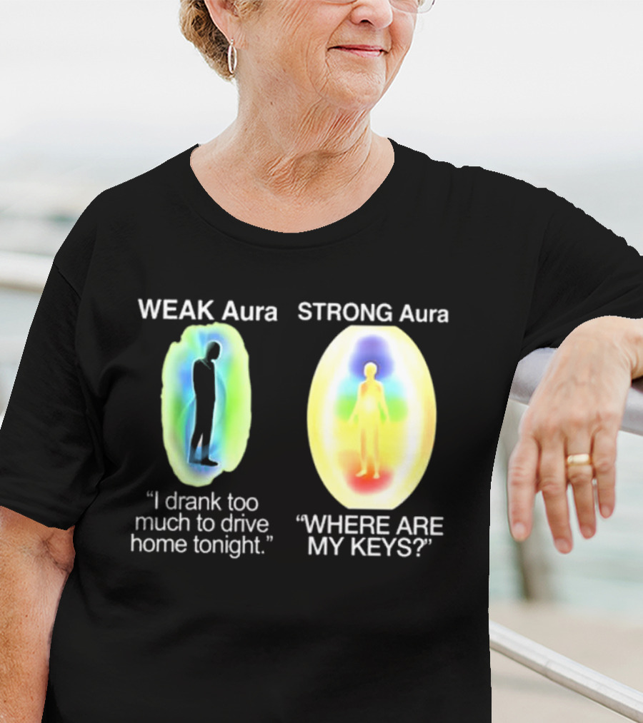 Weak Aura I Drank Too Much To Drive Home Strong Aura Where Are My Keys T-Shirt