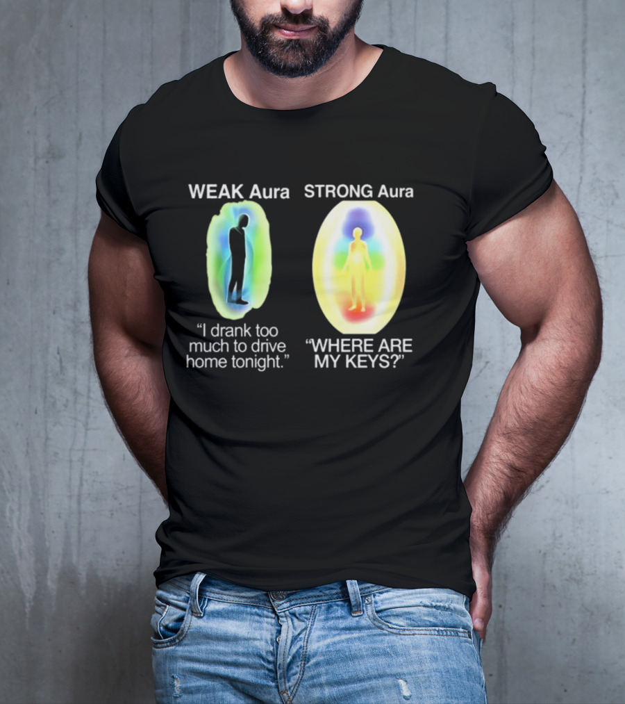 Weak Aura I Drank Too Much To Drive Home Strong Aura Where Are My Keys T-Shirt